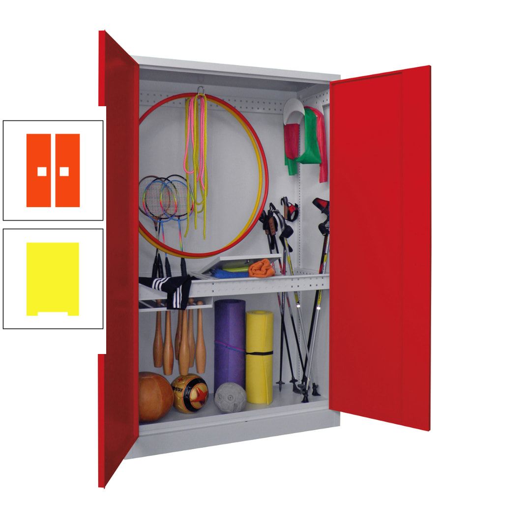 Sportschrank - Vollblechtüren - 1.950x1.200x500 mm (HxBxT) - anthrazitgrau