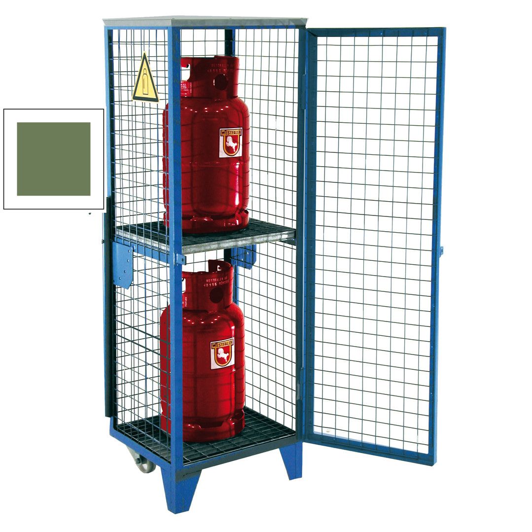 Mobiles Gasflaschen-Depot - für 2 x 11-kg-Flaschen - feuerrot