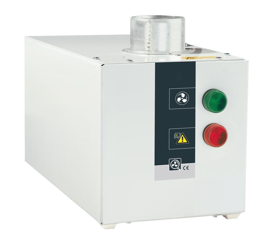 Entlüftungsaufsatz für Asecos Sicherheitsschränke, 230 V, 45 W, 35 dB, 30 Hz, geräuscharm, 200 x 400 x 200 mm (HxBxT)