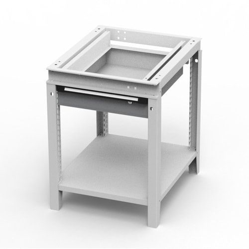OTTOKIND Werkbank - Arbeitsplatte bündig - 850 x 605 x 750 mm (HxBxT) - Schublade - Ablageboden - lichtgrau