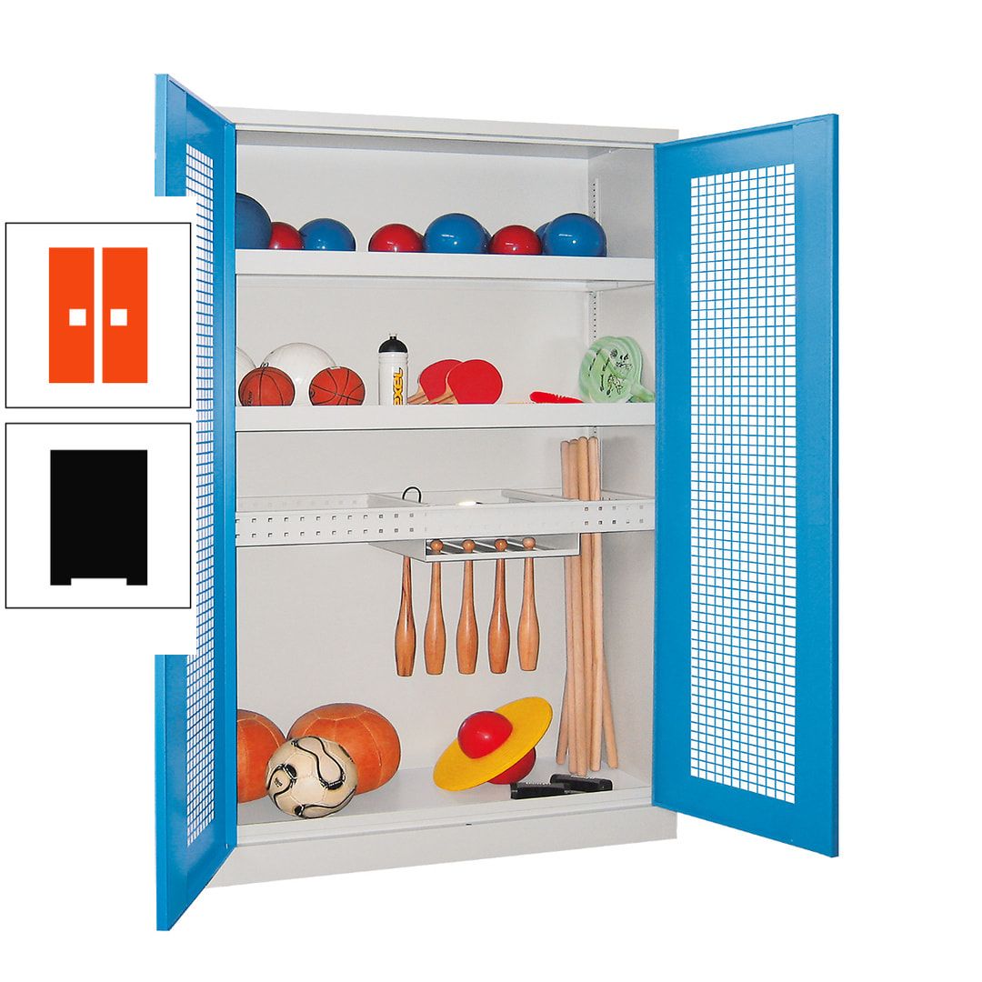 Sportschrank - Vollblechtüren - Variante 2 - 1.950x1.200x500 mm (HxBxT) - anthrazitgrau