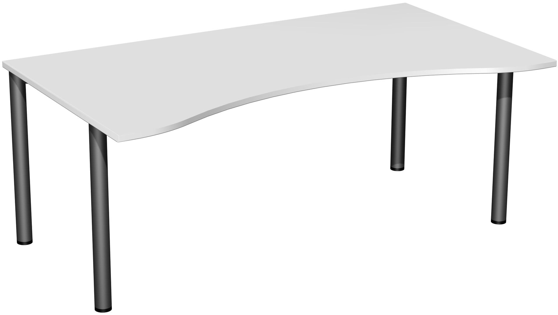 Ergo-Schreibtisch - 4-Fuß Flex - Bürotisch - 720 x 1.600 x 1.000 mm (HxBxT) - Gestell anthrazit - Ahorn