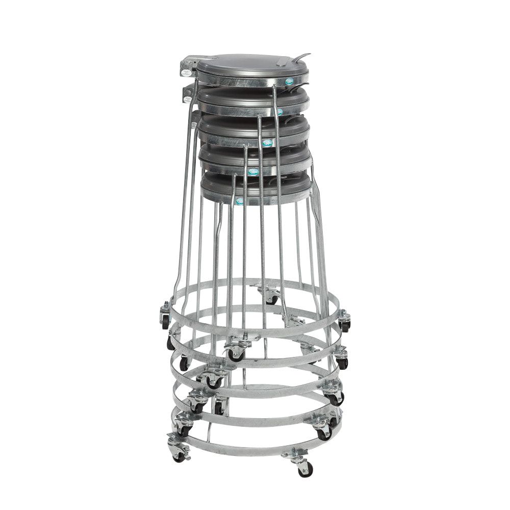 Müllsackständer - fahrbar - für 1 Kunststoffsack - 980 x 640 x 640 mm (HxBxT) - verzinkt