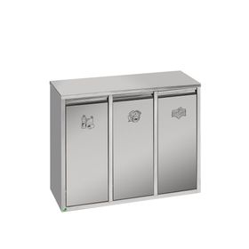 Wertstoffsammelstation - Volumen wählbar - Edelstahl