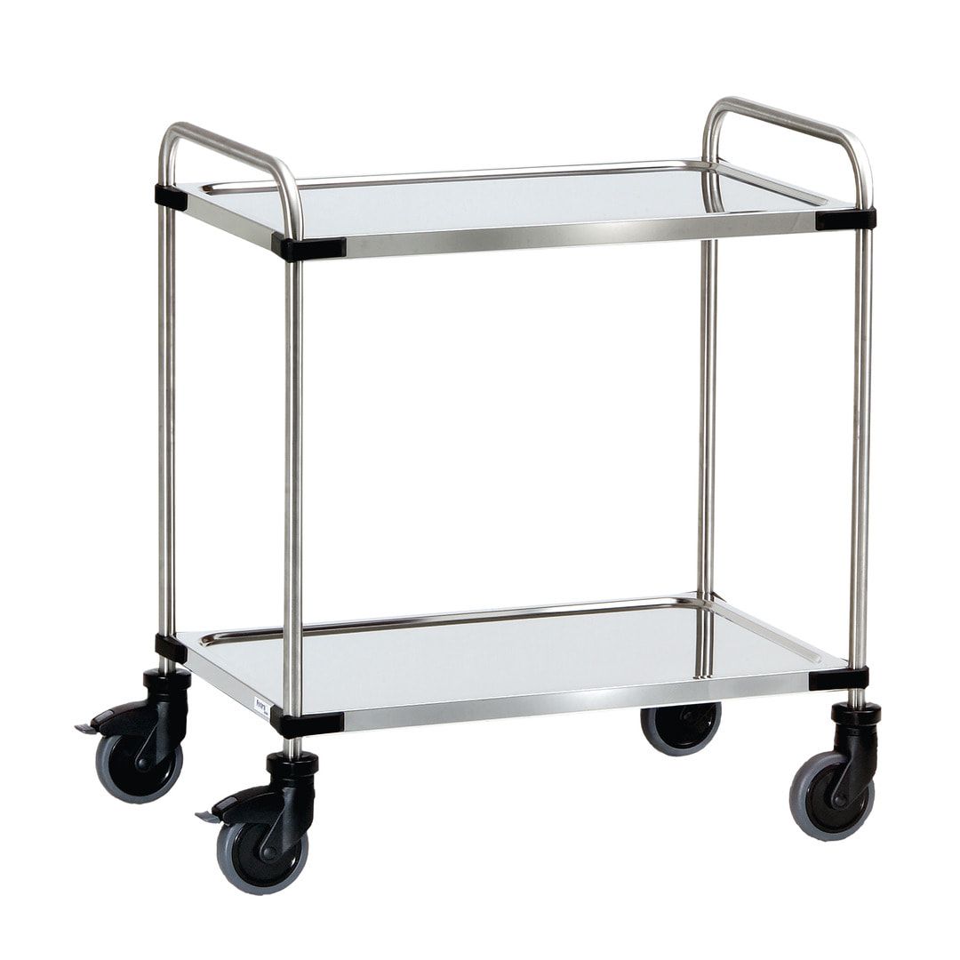 Fetra - Servierwagen - Edelstahl - 120 kg - (BxT) 400 x 630 mm - 2 Böden