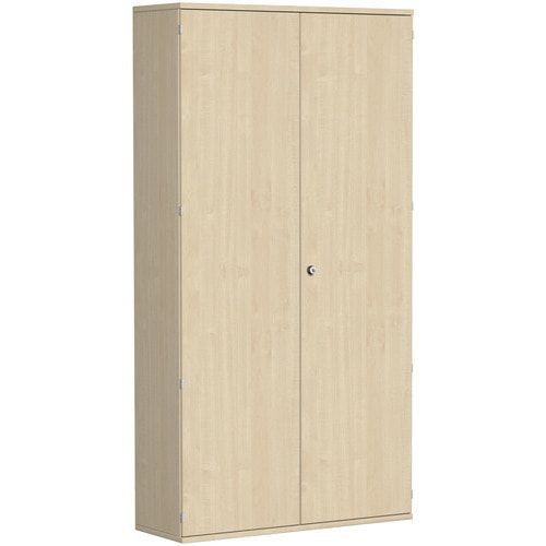 Flügeltürenschrank, Holztüren, 6 Ordnerhöhen, 5 Dekor-Einlegeböden, 2.304 x 1.000 x 425 mm (HxBxT), Frontfarbe Ahorn, Korpusfarbe Ahorn