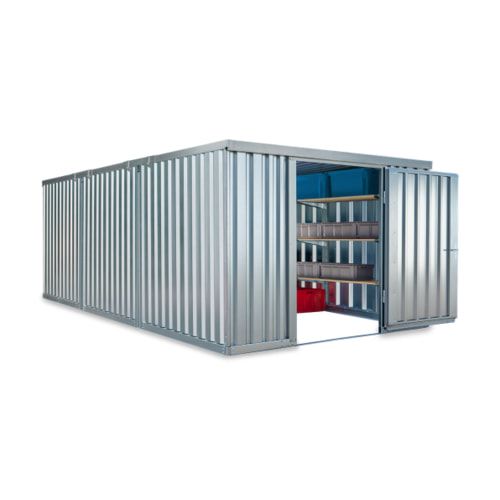 Container, Lagercontainer, Schnellbaucontainer, Materialcontainer, Baucontainer, Gerätehaus, zerlegt, 2.150 x 3.050 x 6.520 mm (HxBxT)