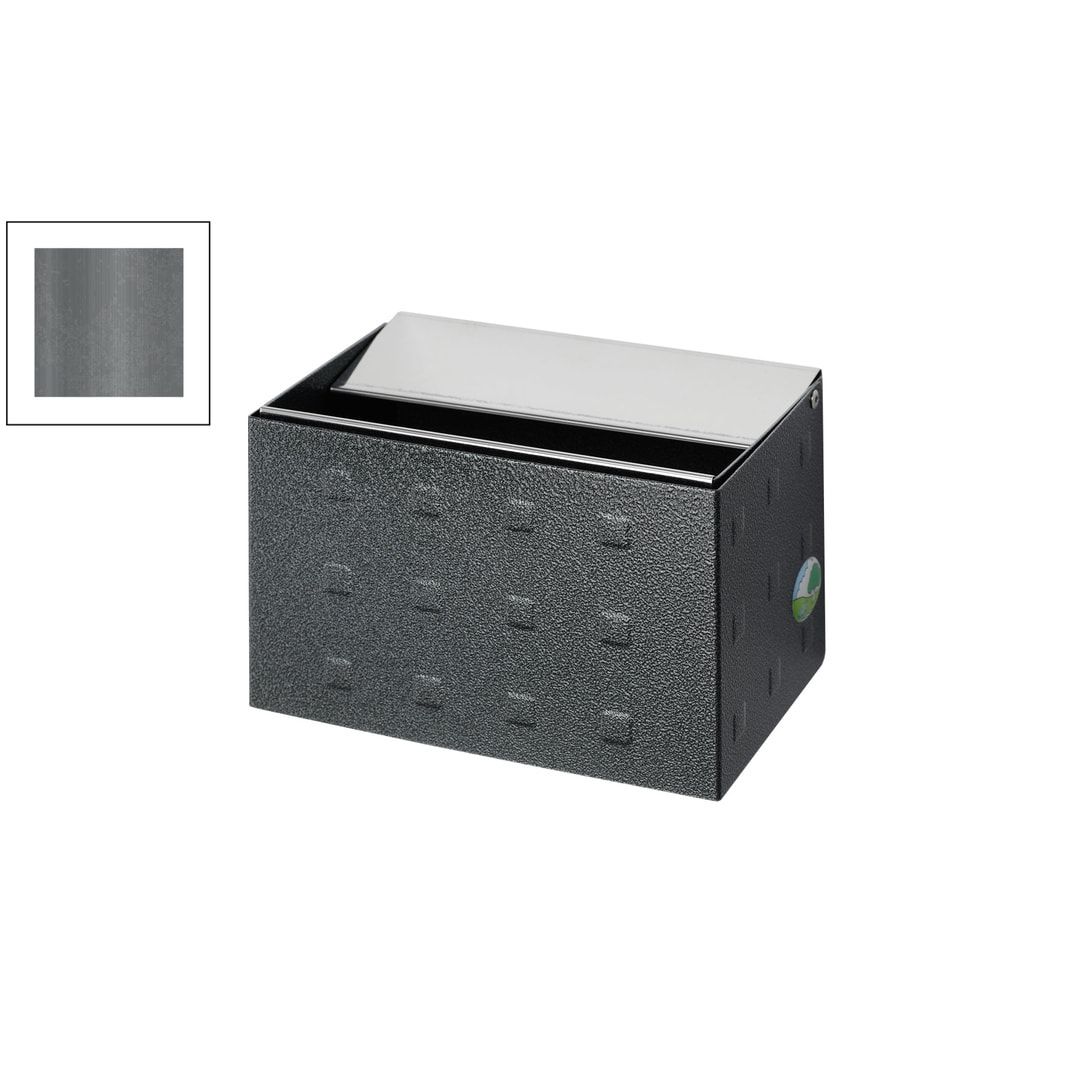 Wandascher - Aluminium, Antik silber - Volumen 0,8 l - 125 x 200 x 125 mm (HxBxT)