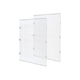 Seitenverkleidung für Grundmodell, paarweise, Polycarbonat-Stegplatten, Farbe Aluminium