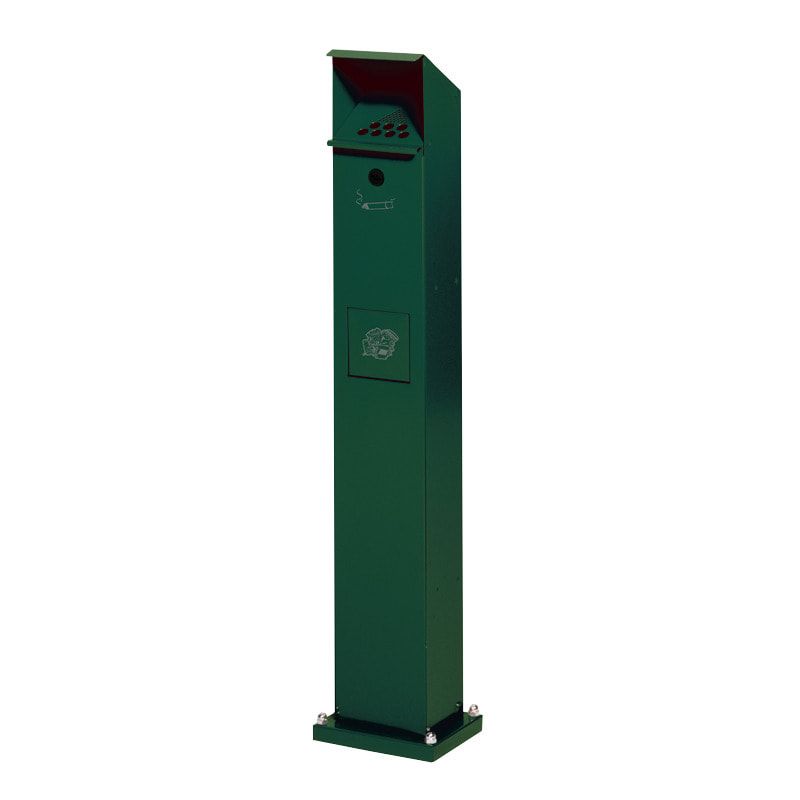 Standascher - Abfallsammler - Volumen 5 l - 1.150 x 180 x 150 mm (HxBxT) - Aluminium, geprägt