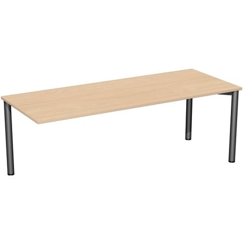 Schreibtisch - 4-Fuß Flex - Bürotisch - 720 x 1.000 x 800 mm (HxBxT) - Gestell anthrazit - Ahorn