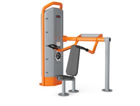 Schulterpresse Pro, Schulter-Ellbogenstrecker, anpassbar, geschlossenes Gehäuse, ergonomisch, multifunktional 2.140 x 1.310 x 1.880 mm (HxBxT), Orange