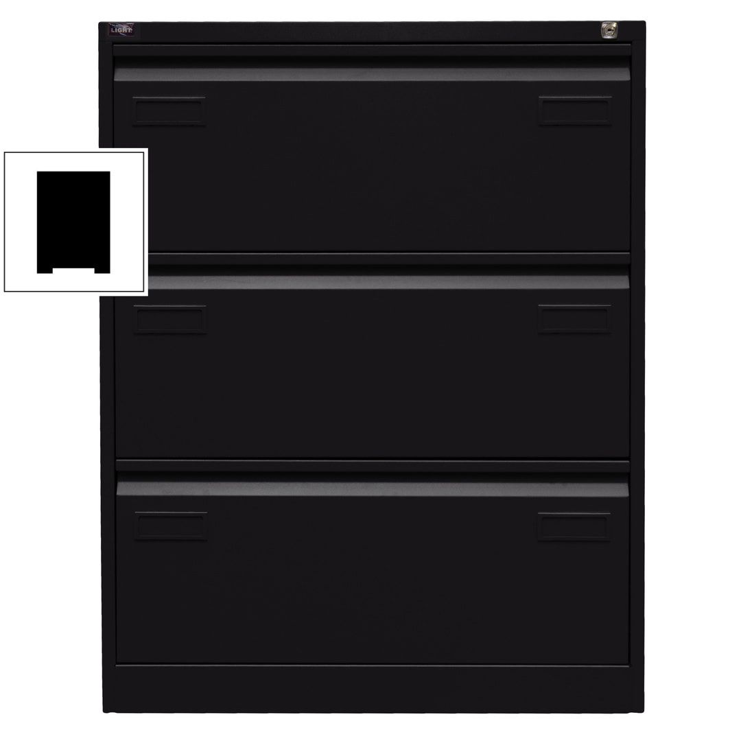 Bisley Light Hängeregistraturschrank - 2 Schubladen - doppelbahnig - Farbe blau