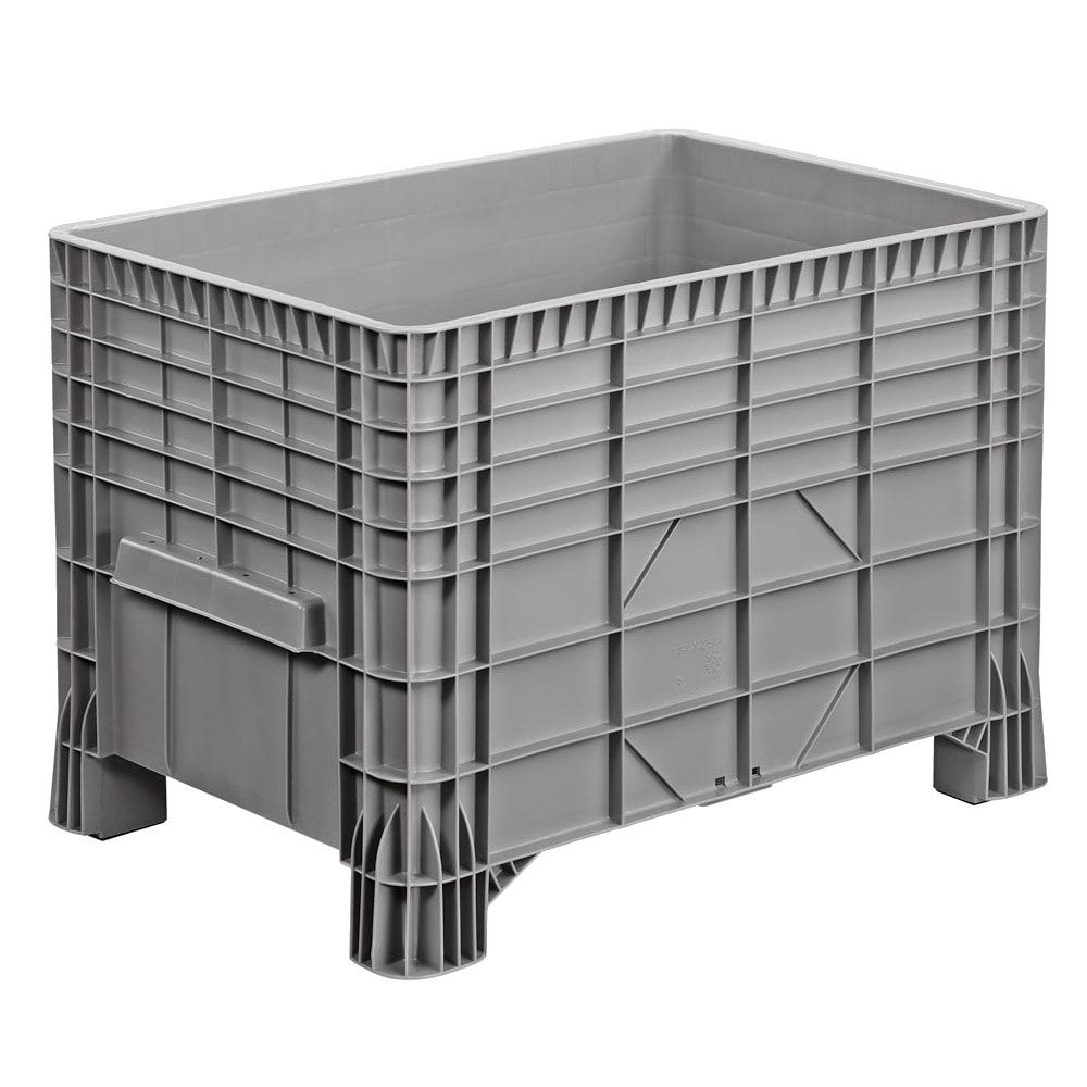 PE Palettenbox - 220 l - 550 x 1.040 x 640 mm (HxBxT) - Wände geschlossen - grau