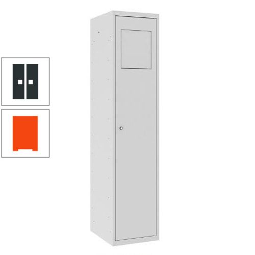 Wäschesammelschrank, Wäscheschrank, Einwurfklappe, Beutelhalter, 1.800 x 400 x 500 mm (HxBxT), Korpus anthrazitgrau, Front anthrazitgrau