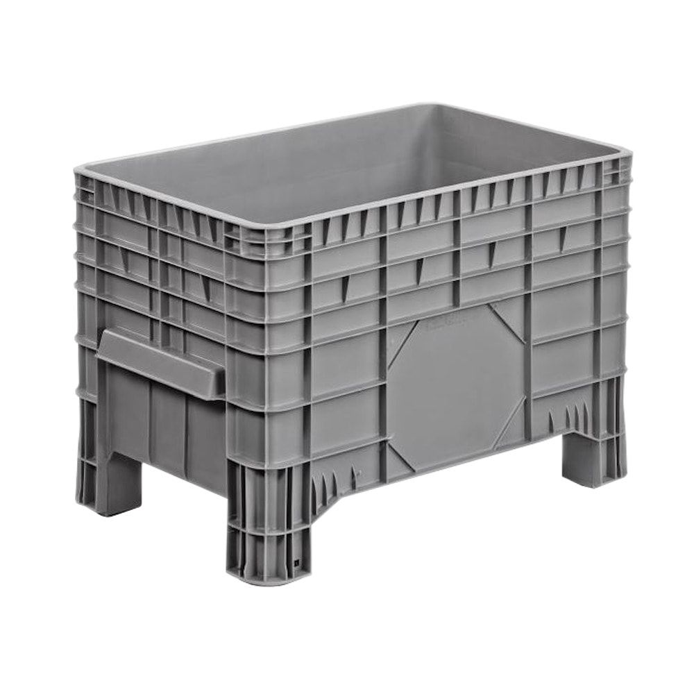 PE Palettenbox - 220 l - 550 x 1.040 x 640 mm (HxBxT) - Wände geschlossen - grau
