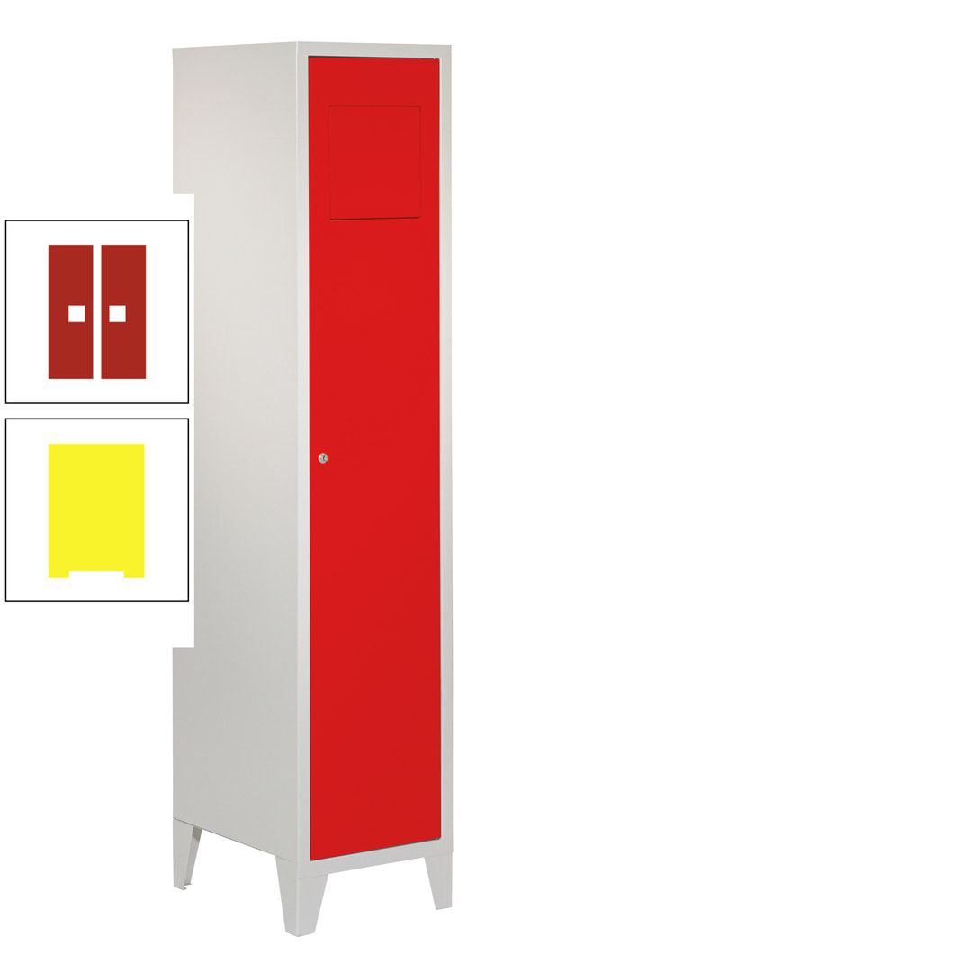 Wäschesammelschrank - 1.850 x 400 x 500 mm (HxBxT) - Füße - Drehriegel - anthrazitgrau