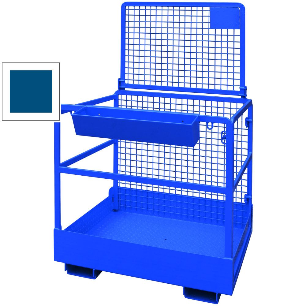 Arbeitsbühne, Arbeitsplattform Eichinger, Drahtgitter, 2 Personen, für Frontstapler, rutschsicher, 2.000 x 1.090 x 1.200 mm (HxBxT), anthrazitgrau