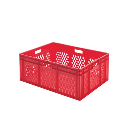 Eurobox - Eurokasten - Volumen 127 l - Boden geschlossen, Wände durchbrochen - 320 x 600 x 800 mm (HxBxT) - VE 1 Stk. - blau