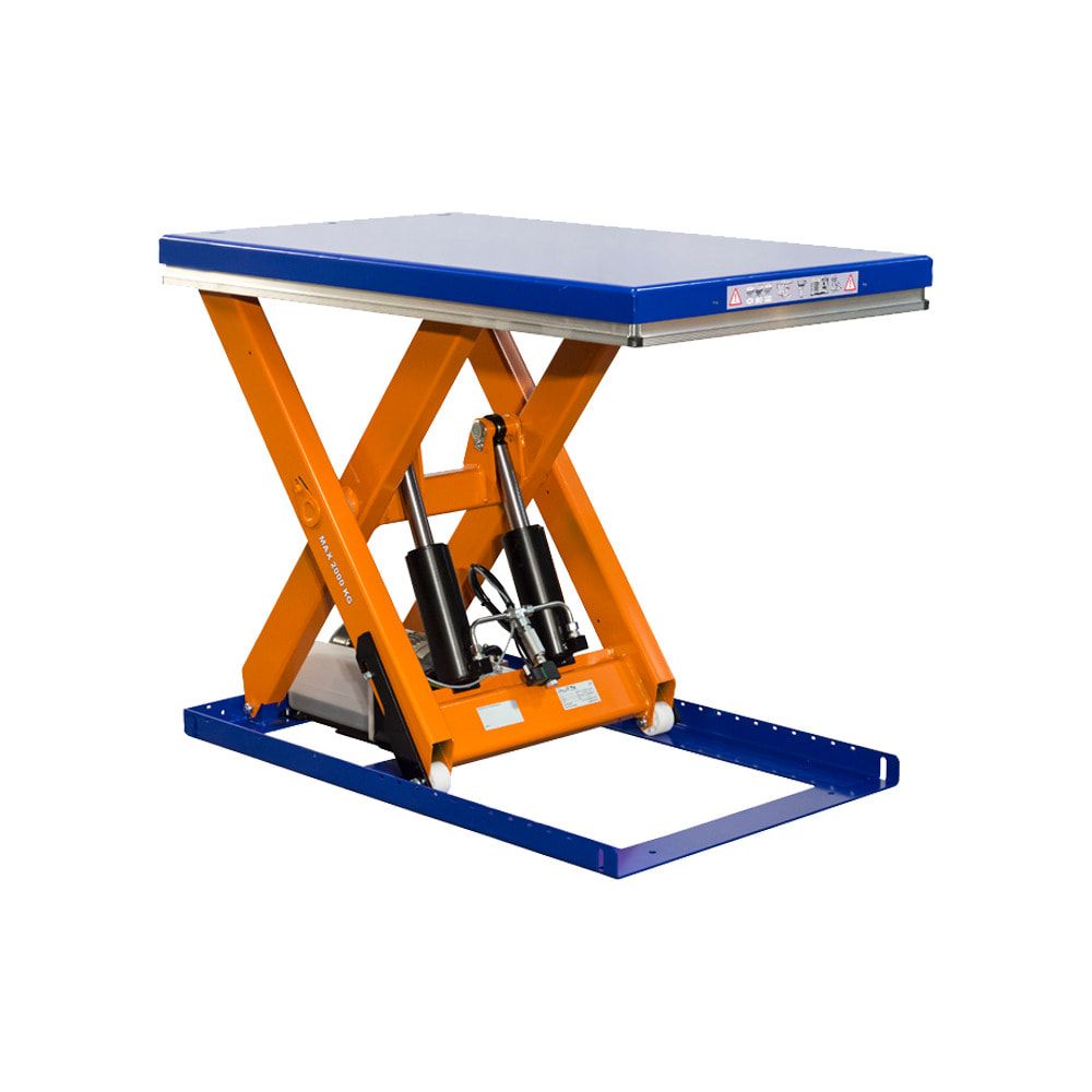 Robuster Profi Scherenhubtisch - Traglast 1.000 kg - max Hub: 1.000 mm - 1.000 x 1.300 mm (BxT) - Hubzeit: 15 sec