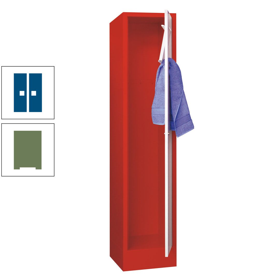 Wäschesammelschrank - 1.850 x 400 x 500 mm (HxBxT) - Sockel - Drehriegel - anthrazitgrau