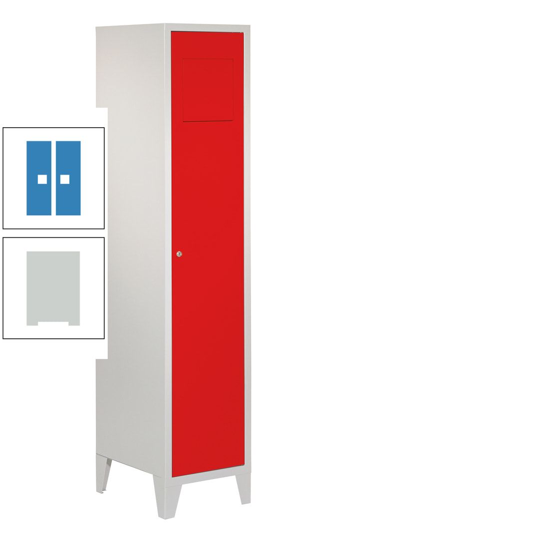 Wäschesammelschrank - 1.850 x 400 x 500 mm (HxBxT) - Füße - Drehriegel - anthrazitgrau
