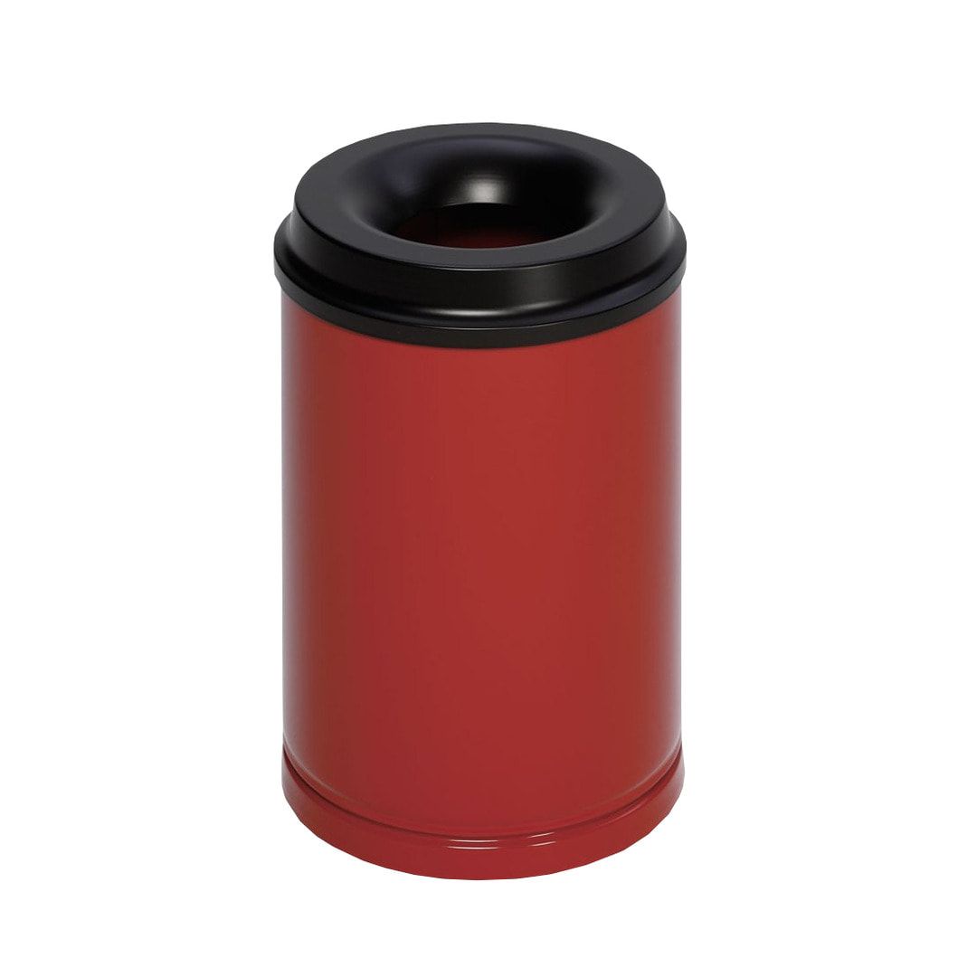 Edelstahl Papierkorb - feuersicher - Volumen 30 l - 390 x 375 x 375 mm (HxBxT) - 5 kg