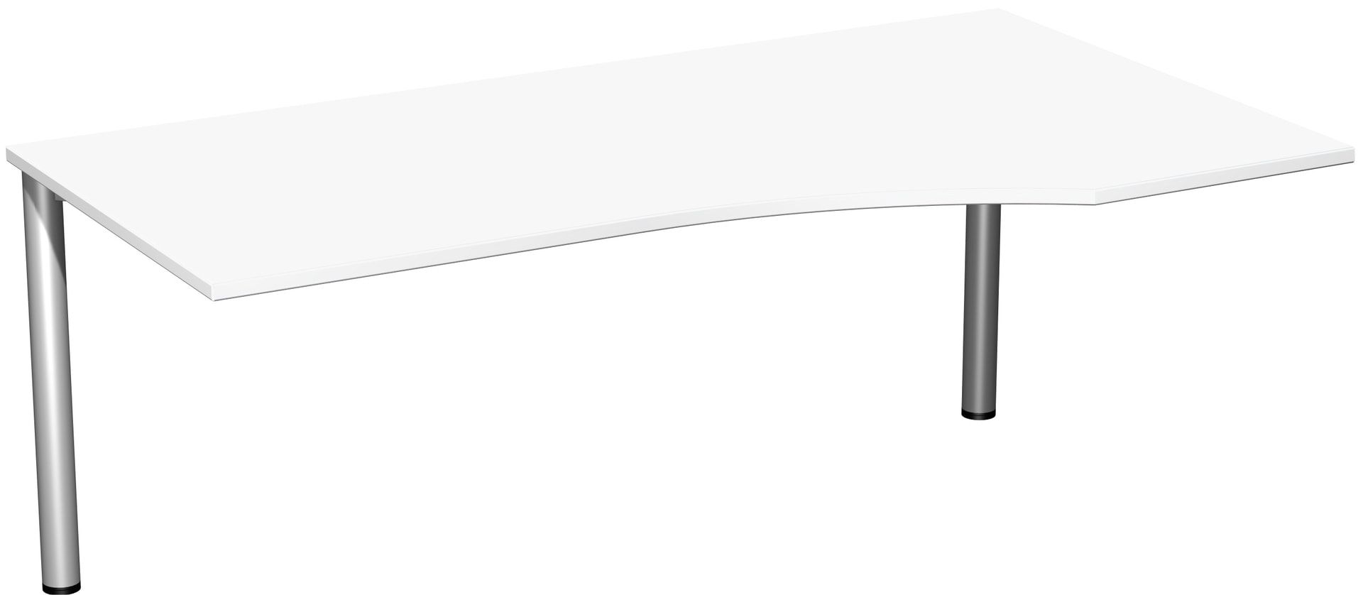 Eckschreibtisch - Ecke rechts - 4-Fuß Flex - 720 x 1.600 x 1.000 mm (HxBxT) - Gestell anthrazit - Ahorn