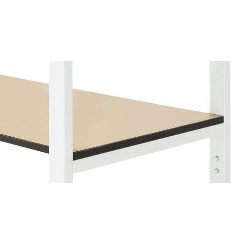 Ablageboden MDF, Tiefe 595 mm, für Arbeits- und Werktische mit Tischtiefe 800 mm und Tischbreite 1.000 mm, Stärke 22 mm
