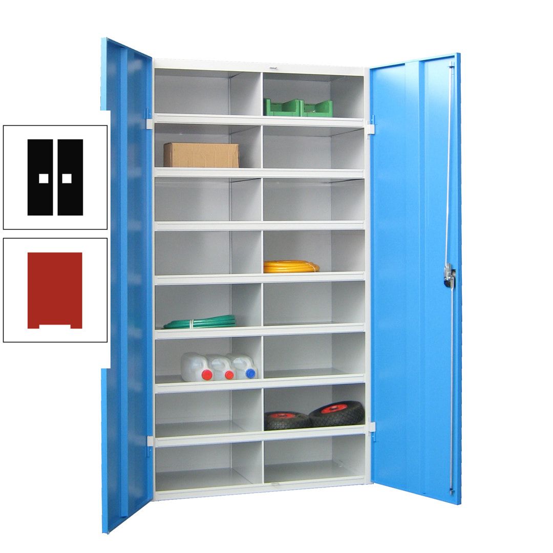 Aktenschrank - Fächerschrank - Sortierstation - 16 Fächer - Büroschrank - Dokumentenablage - 1.800 x 1.000 x 530 mm (HxBxT) - anthrazitgrau