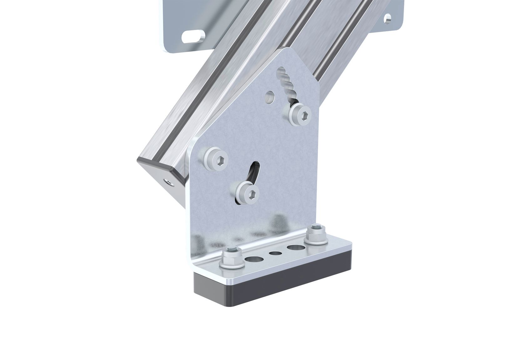 Aluminium Treppenpodest mit Rollen - Stufenbreite 1.000 mm - 2 Stufen - Podestlänge 500 mm - Podestleiter - Podest - Plattformleiter - Hymer