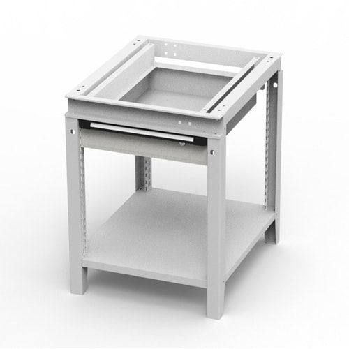 OTTOKIND Werkbank - Arbeitsplatte bündig - 850 x 605 x 750 mm (HxBxT) - Schublade - Ablageboden - lichtgrau