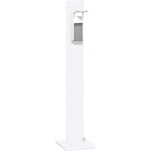 Hygienesäule, Desinfektionsmittelspender, 1l Tankvolumen, wiederbefüllbar, Ellenbogenhebel, Alugehäuse, 1.400 x 300 x 300 mm (HxBxT), Dekor Ahorn