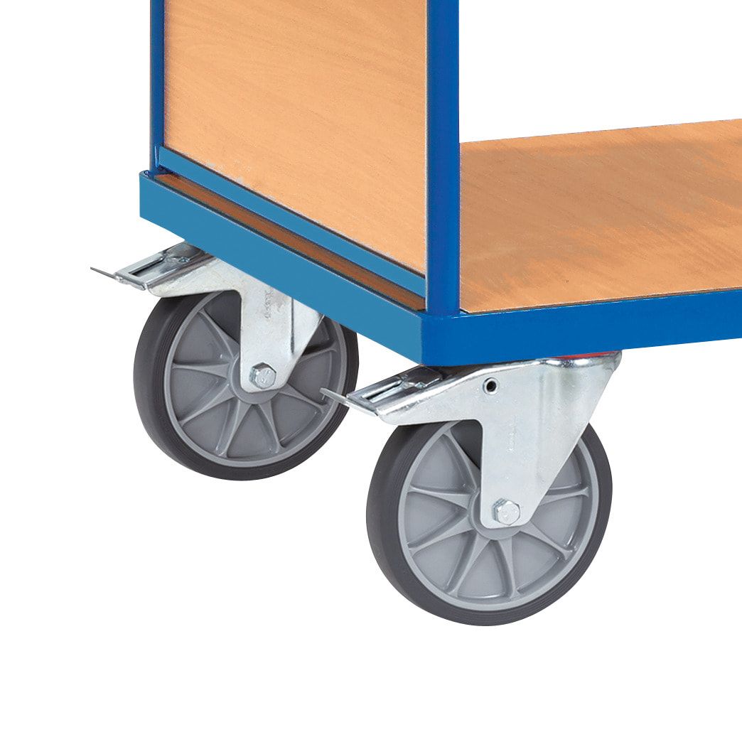 Fetra - Doppel-Stirnwandwagen - 500 kg Traglast - (BxT) 600 x 850 mm - Holzwände
