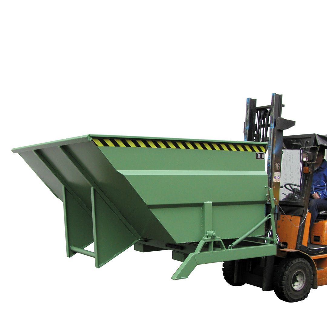 BAUER Kippbehälter - 2.000 l - 2.500 kg - Muldenkippbehälter - Selbstkipper - feuerrot