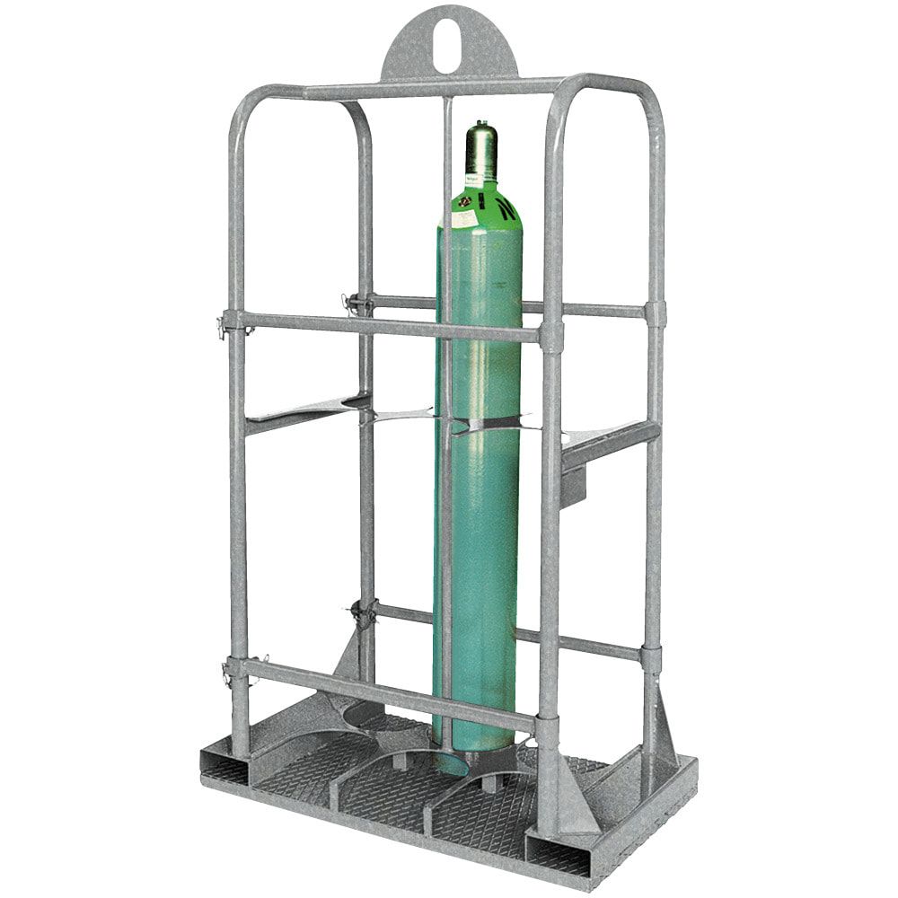 Eichinger Gasflaschen-Transportgestell, 4 Flaschen mit 250 mm Durchmesser, geeignet für Stapler und Kran, Farbe: anthrazitgrau
