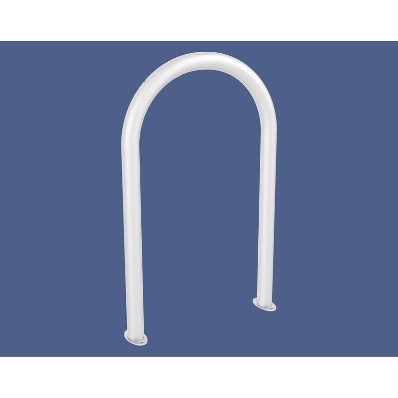 Fahrradbügel, Anlehnbügel, Büroklammerform, universell, Stahlrohr, auf Bodenplatten, 1.000 x 625 mm (HxB), beschichtet, Farbe wählbar