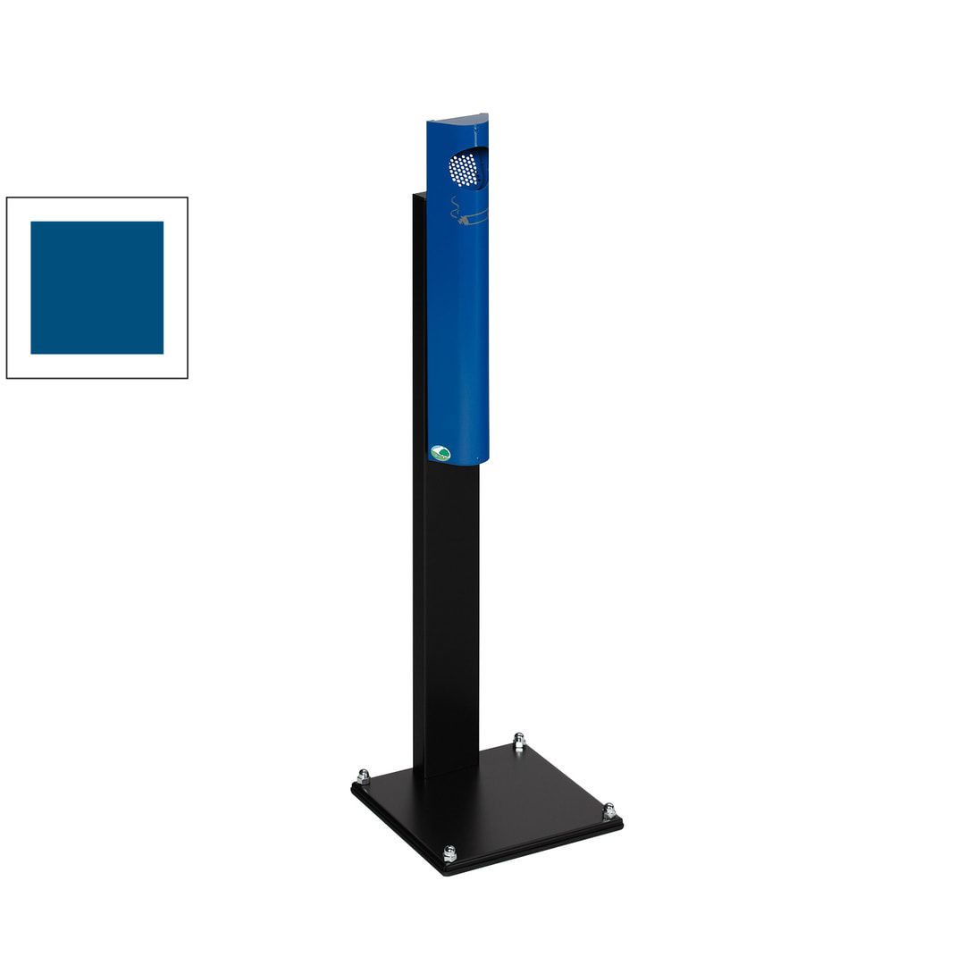 Standaschenbecher, Standascher, 3,5 l Volumen, Standascher, 1.250 x 310 x 310 mm (HxBxT), Ascher, Turmaschenbecher, Stehascher, Edelstahl
