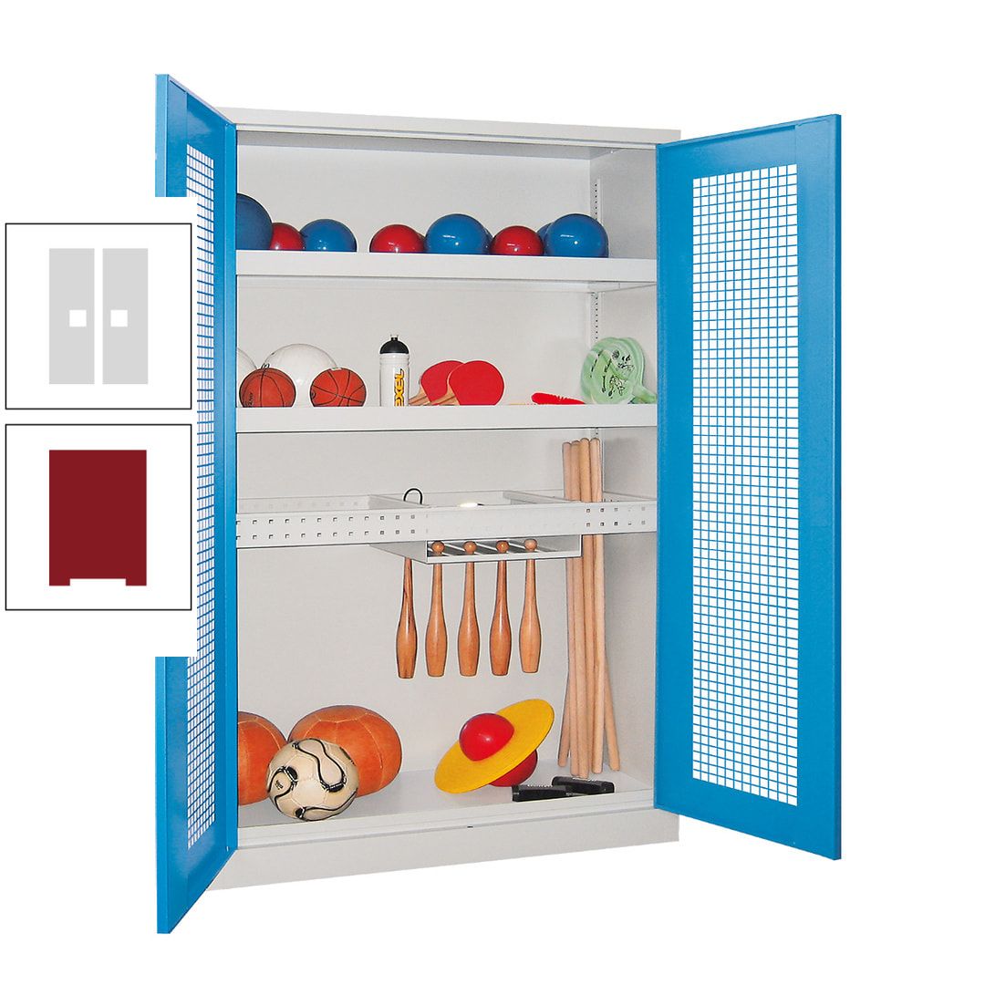 Sportschrank - Vollblechtüren - Variante 2 - 1.950x1.200x500 mm (HxBxT) - anthrazitgrau