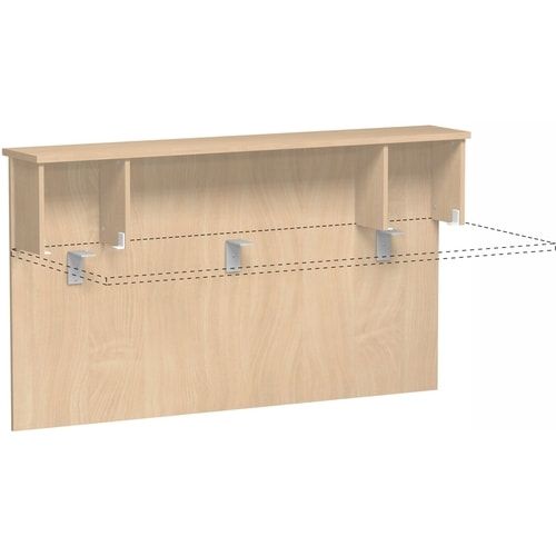 Anbau Thekenelement, Anbaumodul, Fachseiten, 25 mm Dreischicht-Feinspan, 1.025 x 1.800 x 300 mm (HxBxT), Dekor Ahorn