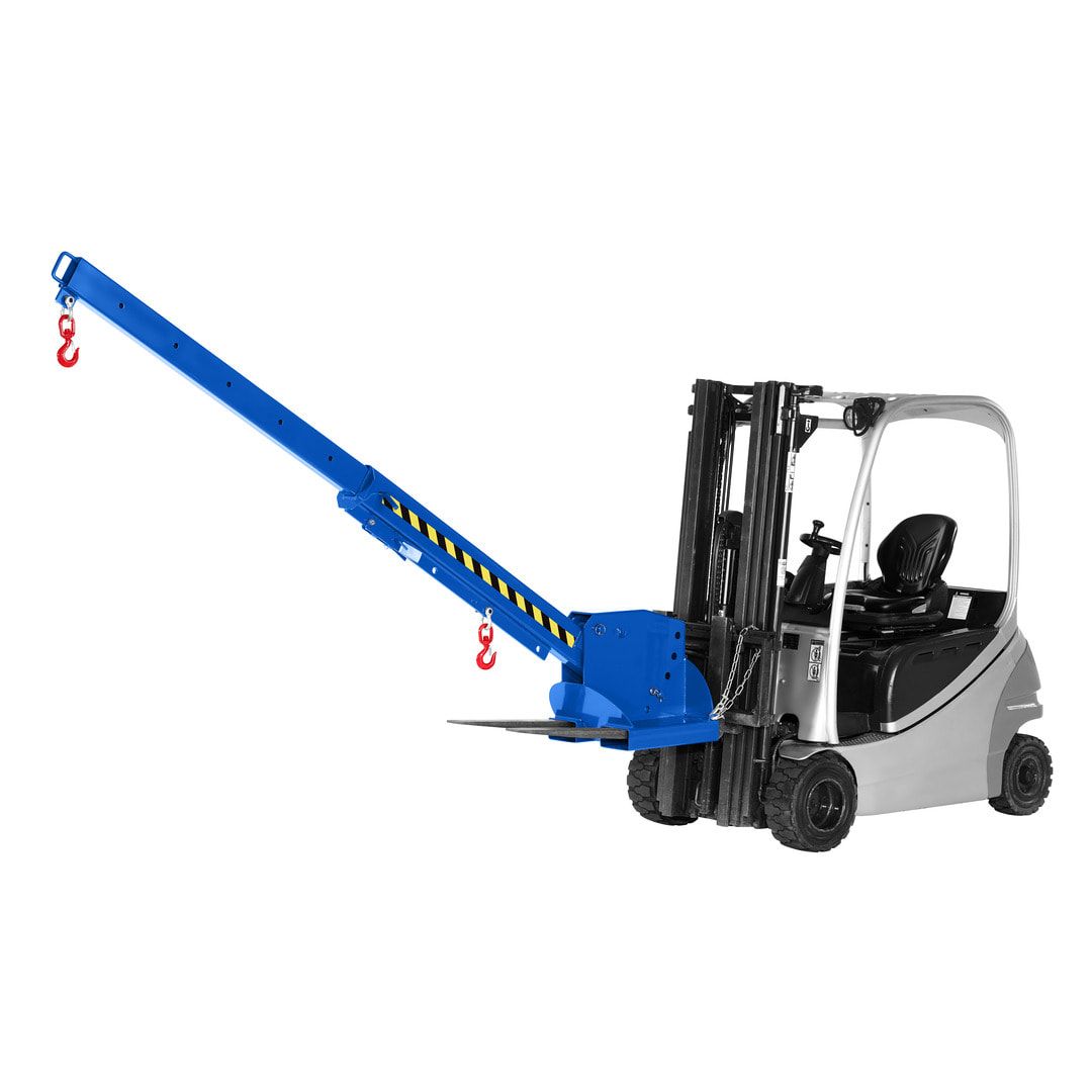 Kranarm für Gabelstapler - Traglast 1.000 - 5.000 kg - Länge 2.260 - 3.760 mm - höhenverstellbar - anthrazitgrau