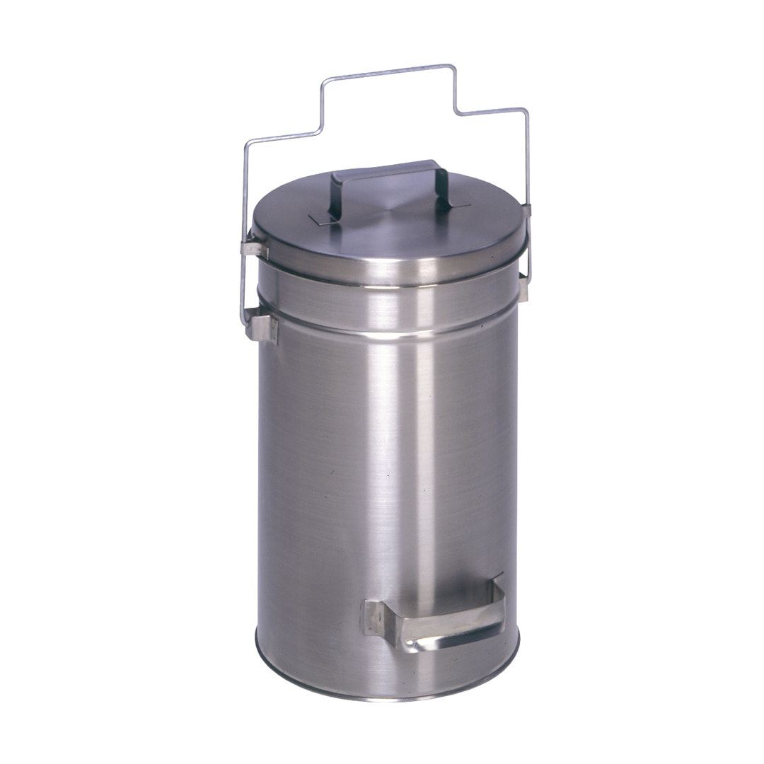 Abfalleimer - Sicherheitsbehälter - rund - Volumen 15 l - 520 x 270 x 270 mm (HxBxT) - Edelstahl
