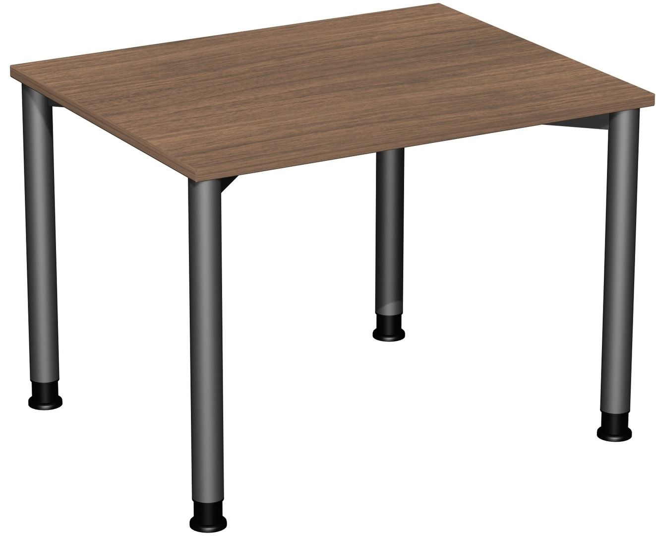 Schreibtisch - 4-Fuß Flex - Bürotisch - Höhe 680-800 mm - 1.000 x 800 mm (BxT) - Gestell anthrazit - Ahorn