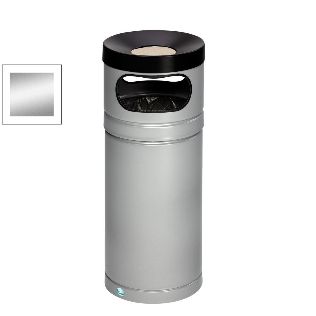 Abfallsammler - Ascher - für Kunststoffsäcke - Volumen 56 l - 885 x 365 x 365 mm (HxBxT) - enzianblau
