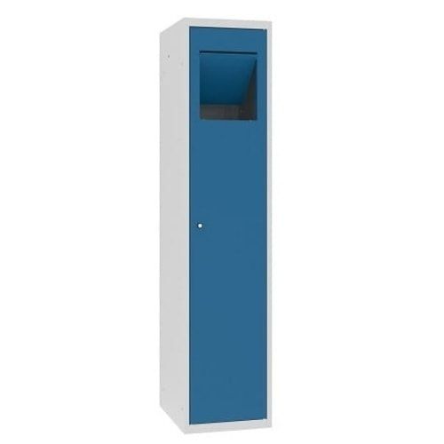 Wäschesammelschrank, Wäscheschrank, Einwurfklappe, Beutelhalter, 1.800 x 400 x 500 mm (HxBxT), Korpus anthrazitgrau, Front anthrazitgrau
