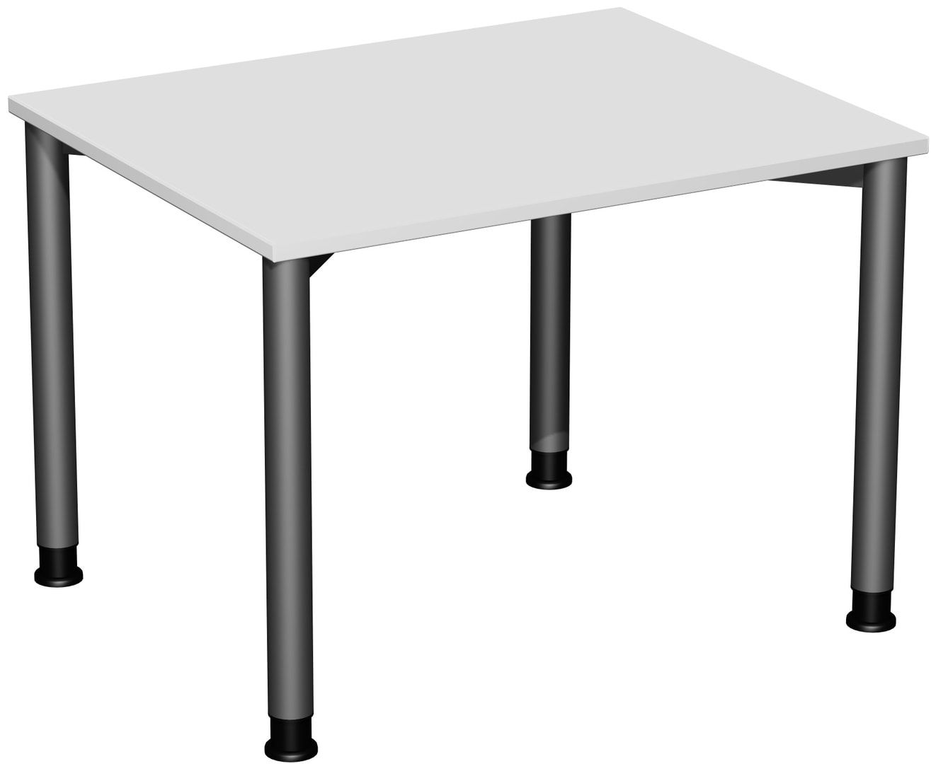 Schreibtisch - 4-Fuß Flex - Bürotisch - Höhe 680-800 mm - 1.000 x 800 mm (BxT) - Gestell anthrazit - Ahorn