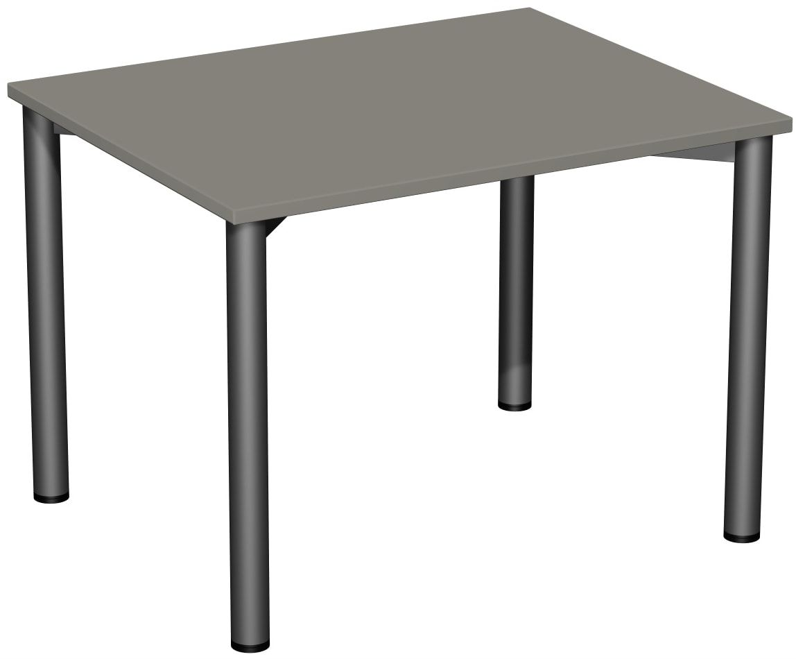 Schreibtisch - 4-Fuß Flex - Bürotisch - 720 x 1.000 x 800 mm (HxBxT) - Gestell anthrazit - Ahorn