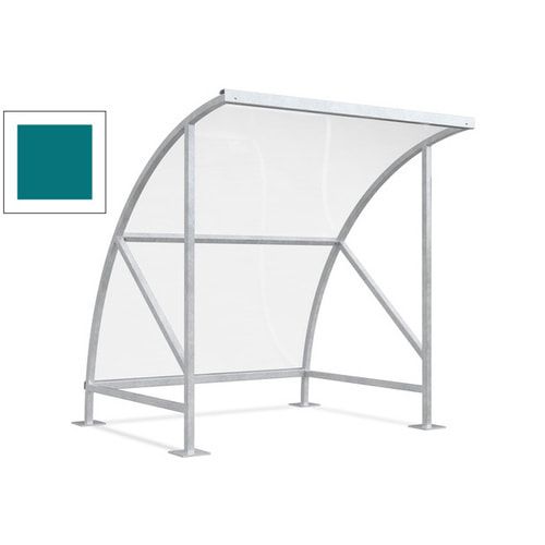 Fahrradunterstand - Fahrradgarage mit Bogendach - Stahl und Kunststoff - 2.290 x 2.090 x 2.100 mm (HxBxT) - Farbe Achatgrau