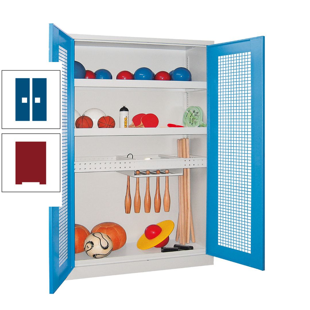 Sportschrank - Vollblechtüren - Variante 2 - 1.950x1.200x500 mm (HxBxT) - anthrazitgrau