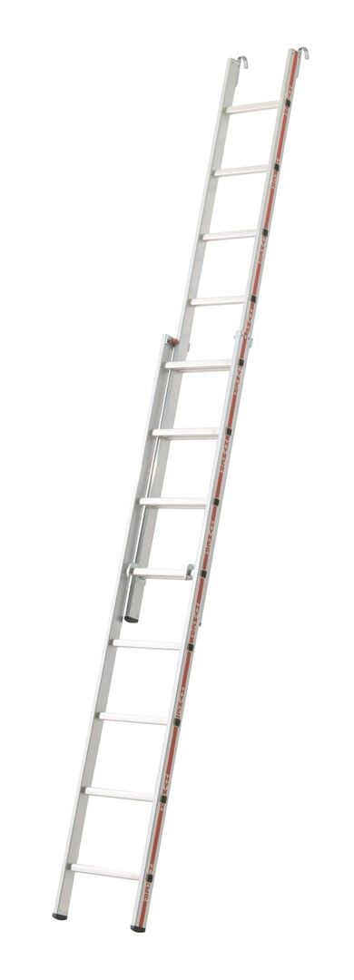 Einhänge-Schiebeleiter, ausziehbar, Aluminium, Länge 2.140 - 3.540 mm, Sprossen 7 x 2 Stk., Traglast 150 kg, Gewicht ca. 8 kg, Hymer